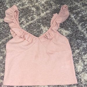 pink cropped tank